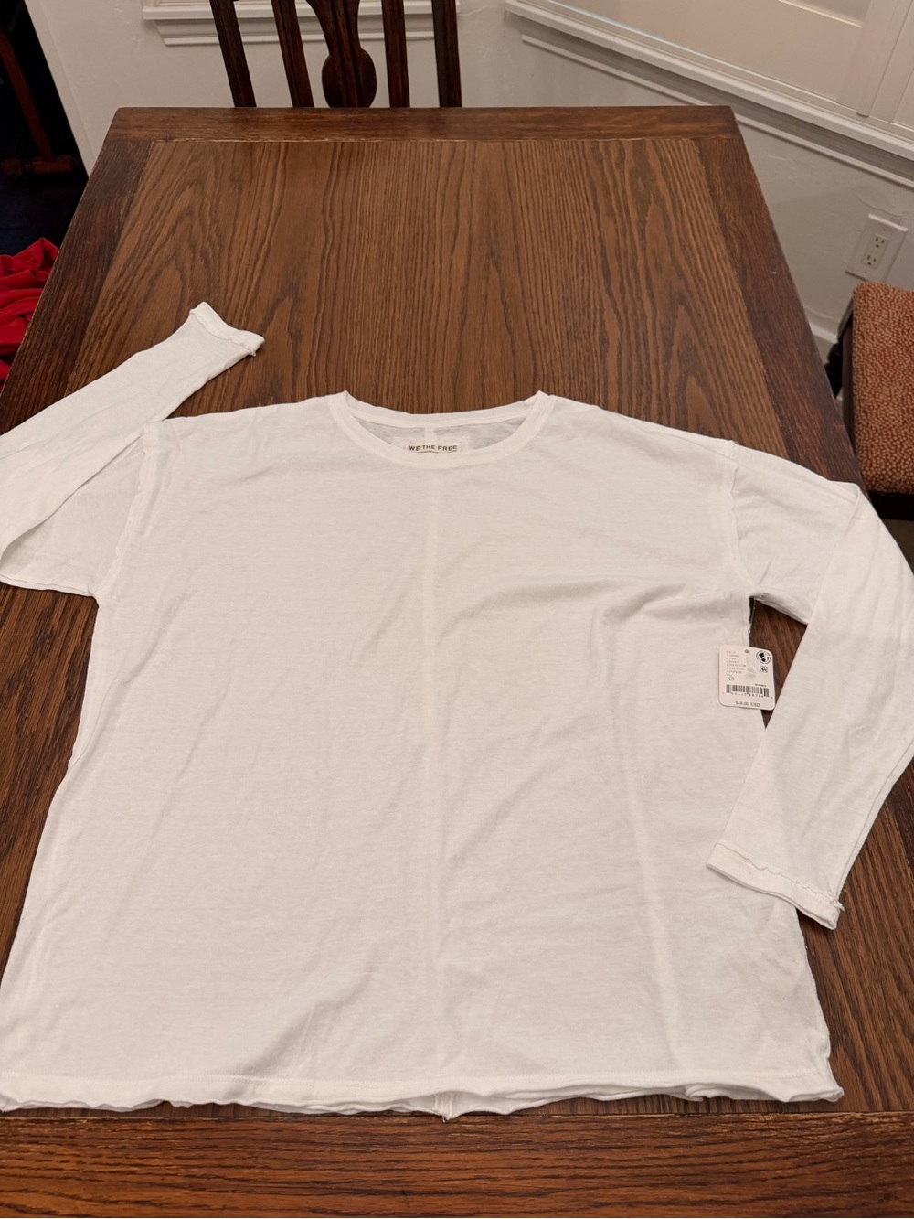 We The Free White Long-Sleeve Crewneck Tee
